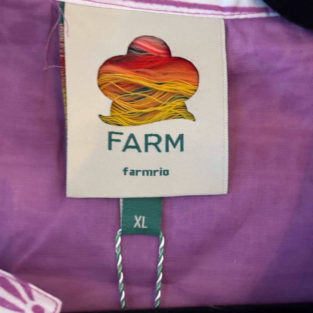 FARM Rio Purple and White Mini Dress - Picture 11 of 13